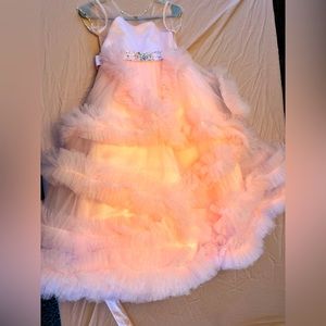 Never worn Ball gown. Big and vibrant.